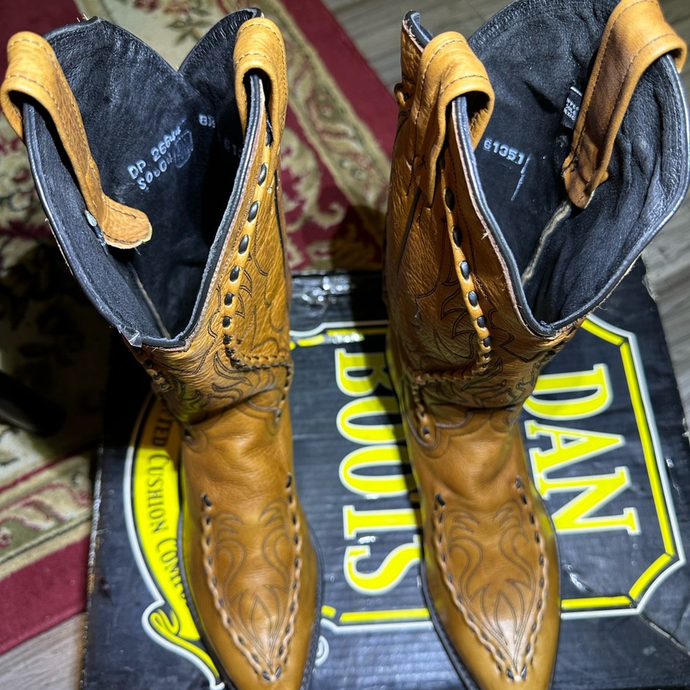 Dan Post buck stick deerskin boots